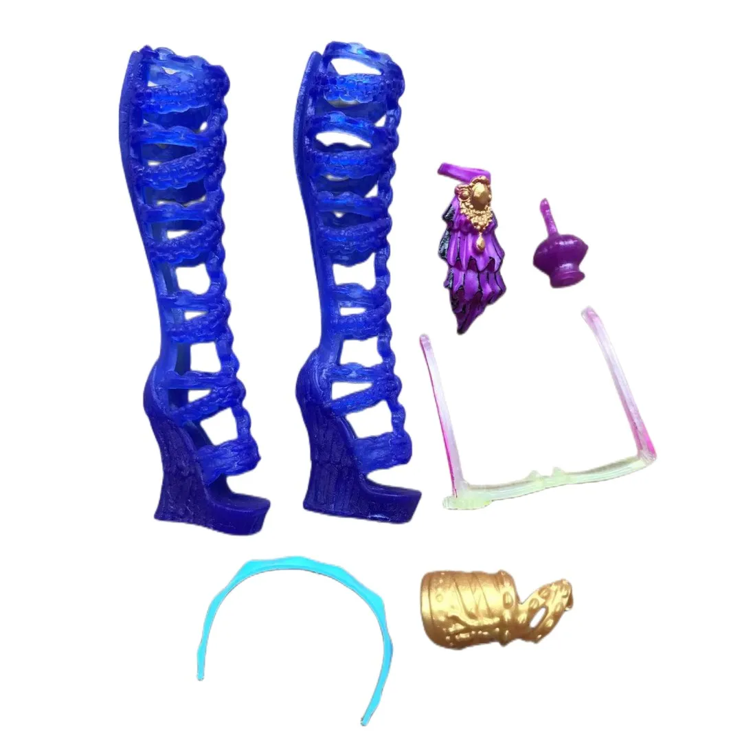 Monstering High Doll Accessories Decors Bags Hats Shoes Necklace Glasses Headbands Kids Playing House Doll Decors Girl DIY Toys