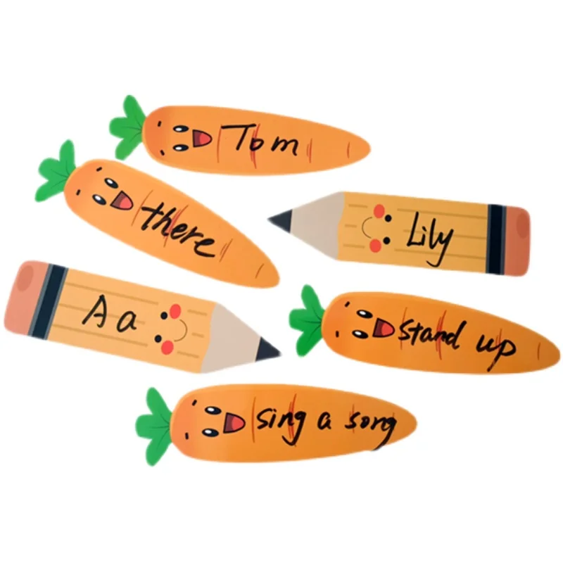 Funny Rewritable Draw Lots Grouping Game Carrot Cards Double Side Supplies Teaching Aids Classroom Props Interactive Toys