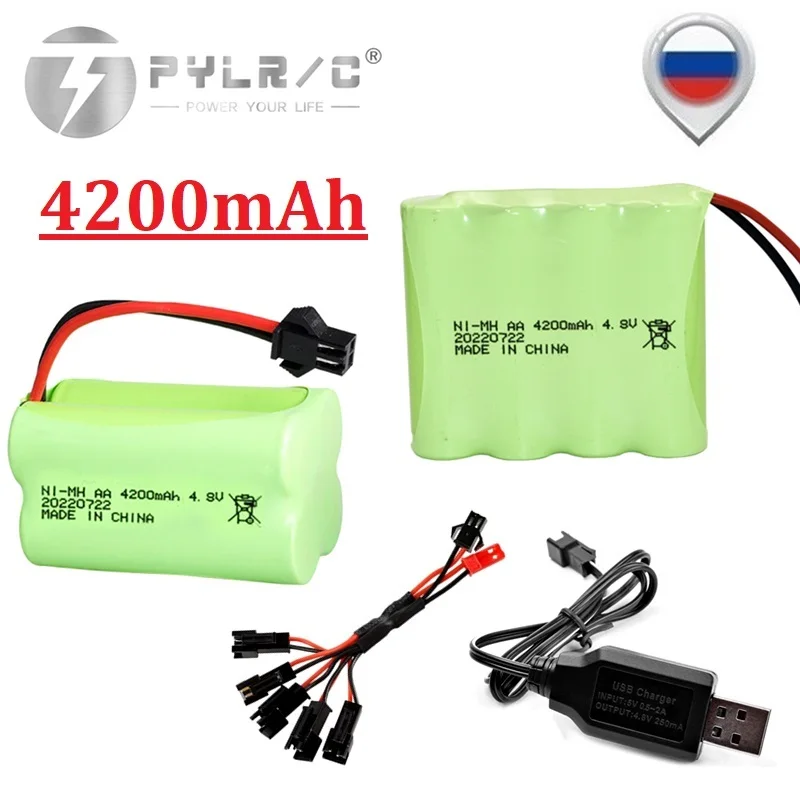 4.8v 4200mah Ni-MH AA Battery For Rc toys Cars Tanks Robots Boats Guns 4* AA 4.8v 3500mah 3000mah Nimh Rechargeable Battery Pack