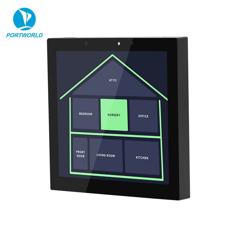 2026Portworld Home Automation POE Good Quality Linux 4 Inch Touch Screen KNX Touch Panel Meeting Room
