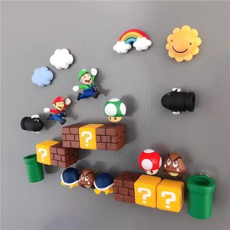 Cartoon Fridge Magnet Sticker DIY Creative Cute Fridge Sticker Kawaii 3D Refrigerator Magnet Kitchen Decoration Home Ornament