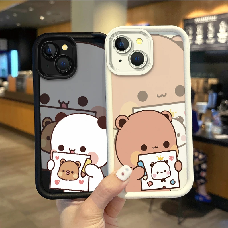 Hot BuBu DuDu Couple Cartoon Phone Case For iPhone 16 Pro Max Case 15 14 13 12 11 Pro XR X XS Max 8 7 Soft Liquid Silicone Cover