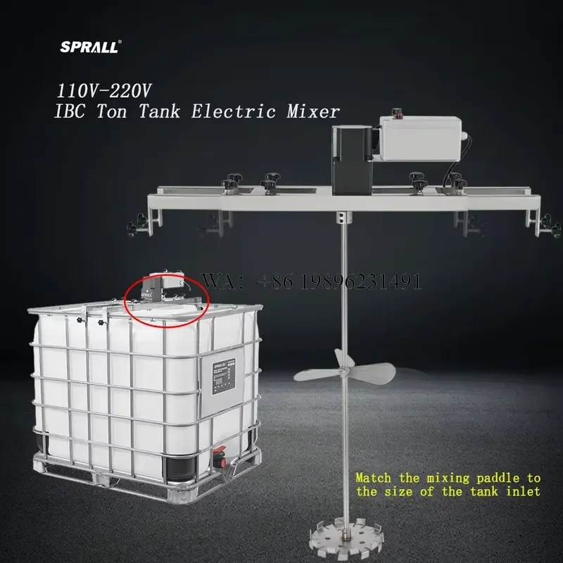 Wmwmnu for SPRALL Industrial Agitator Mixer for Detergent Powder Paint Liquid Soap Fertilizer Shampoo Motor Driven