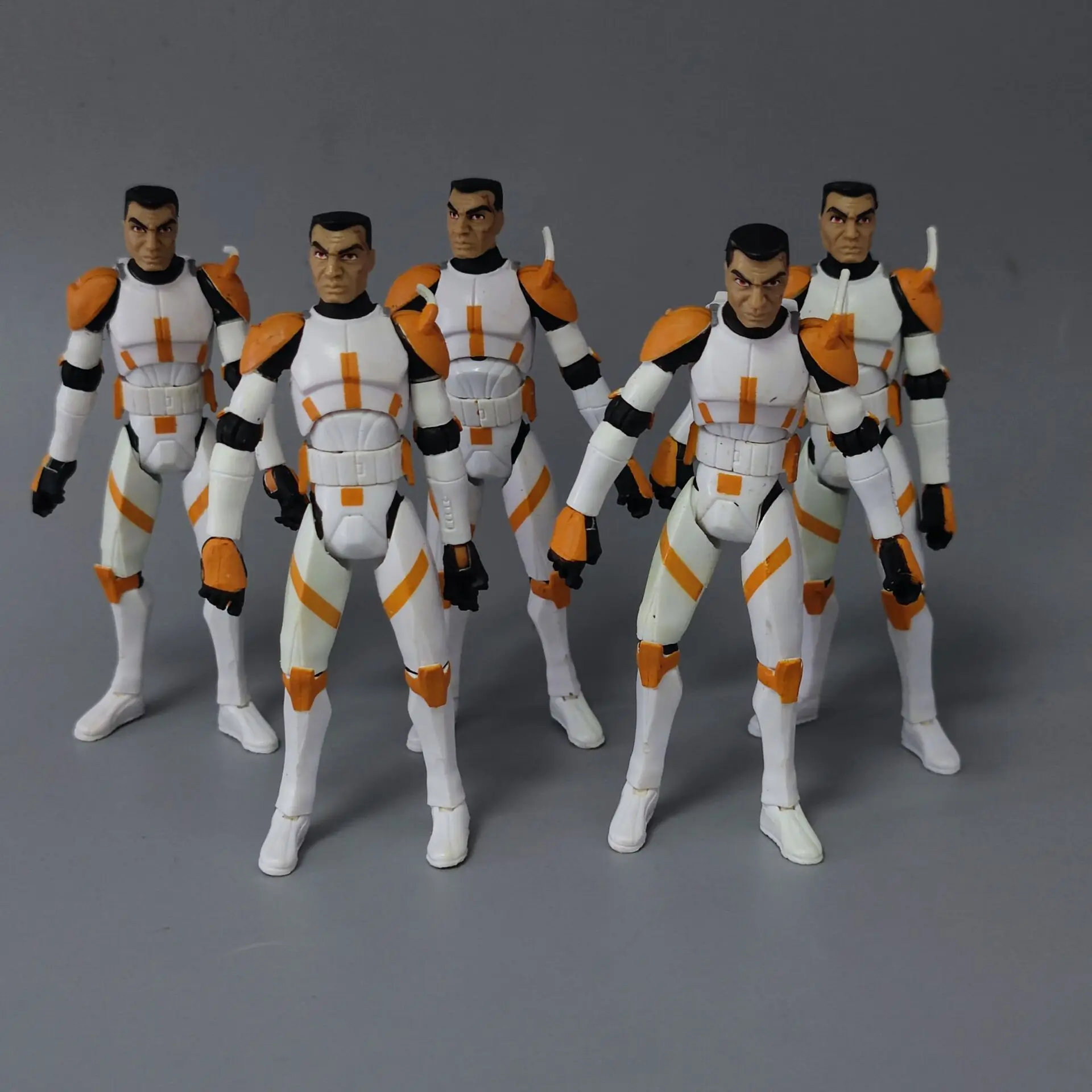 Lot of 5 Star Wars Captain Cody Incomplete No Accessory Clone Trooper 3.75" Loose Action Figure