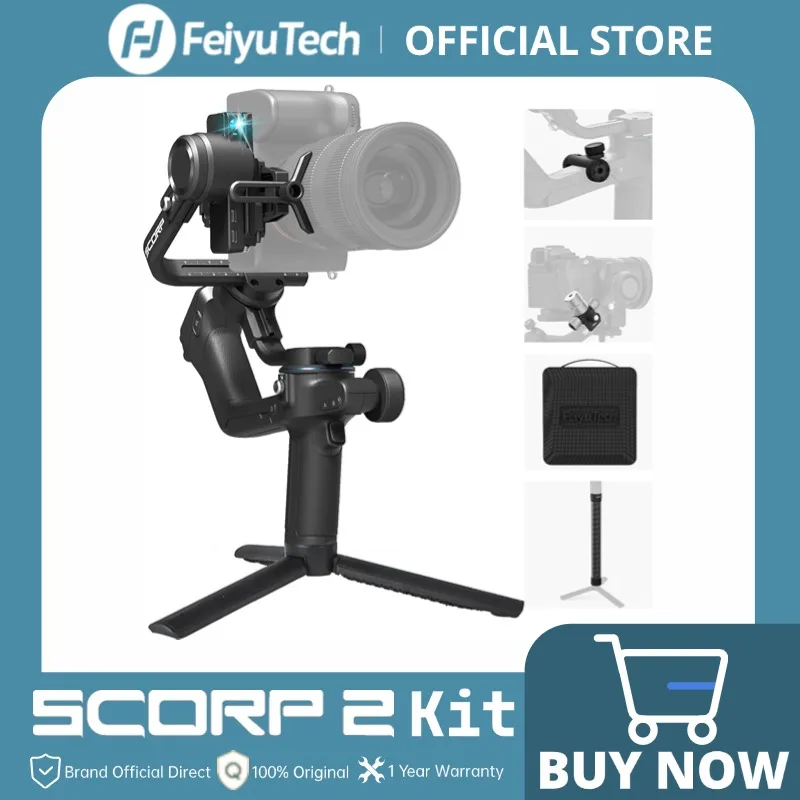

FeiyuTech SCORP 2 Kit Camera Gimbal Stabiliser Touchscreen Built-in AI Tracker for Mirrorless DSLR Camera scorp Upgraded