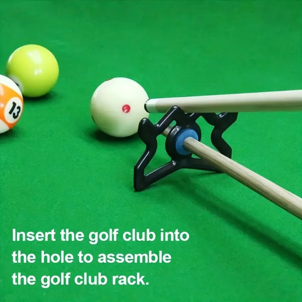 1 Portable Billiard Cue Cross-Shaped Elevated Cue Holder, Multifunctional Corner Cue Stand Fork Aid