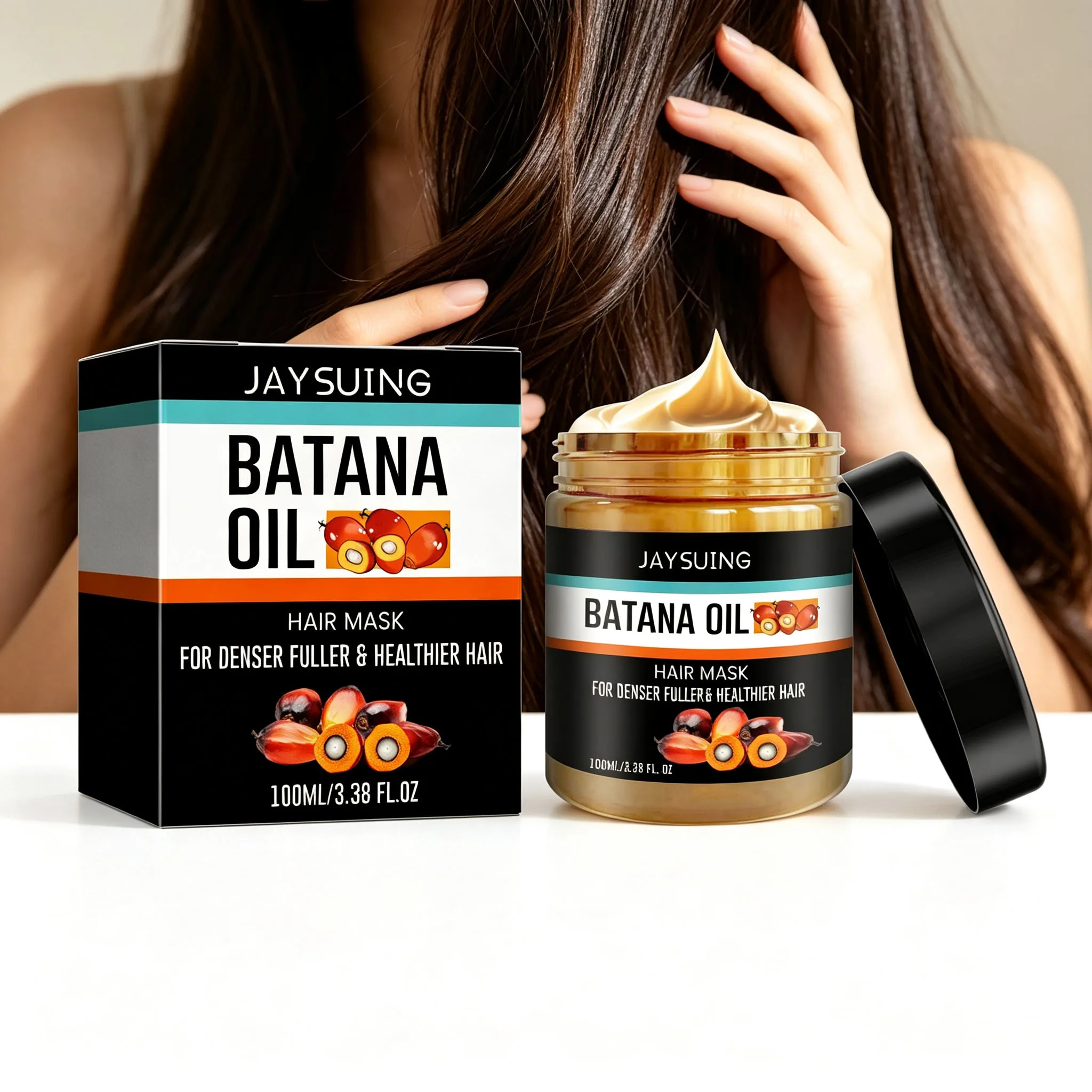 Batana Oil Hair Mask Treatment Dryness Frizz Hairs Reduce Hair Loss Anti-Breakage Shiny Dual Oil Control Moisturizer Conditioner