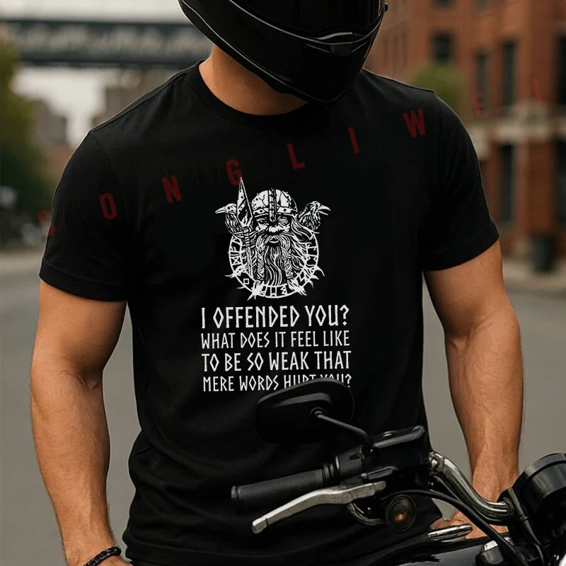 

A Nordic For Viking Odin Theme Moto T-Shirt Fashion Men And Women Aesthetic High Quality Cotton Tees