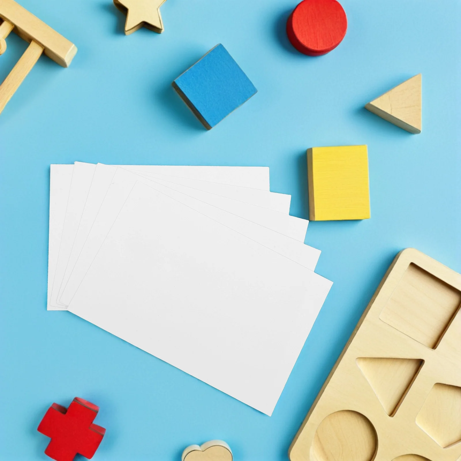 

75Pcs White Cardstock Blank Thick Paper Double Sided DIY Invitations Cards Custom Draw Writing English Notes Bookmarks