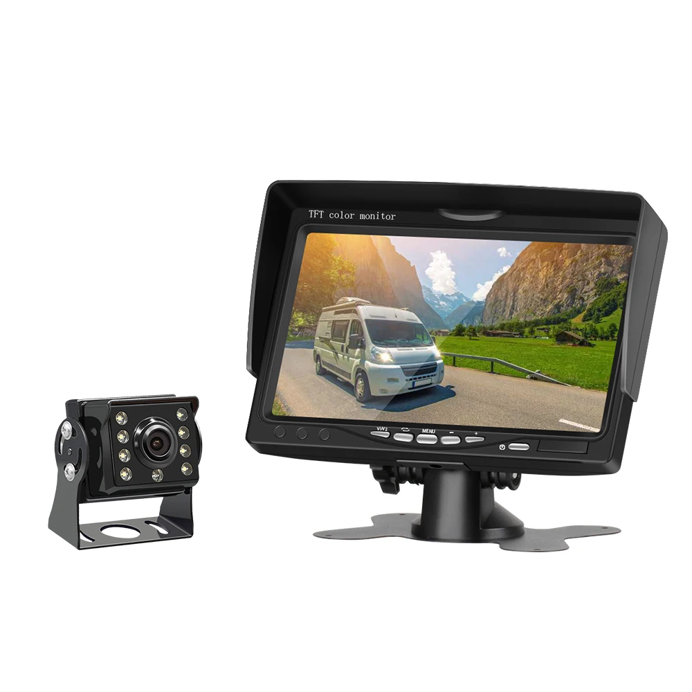 7 Inch LED TFT LCD Car Monitor Truck Tarking System Car Electronic Devices Car Screen Rear View Camera Monitor For Trucks Buses