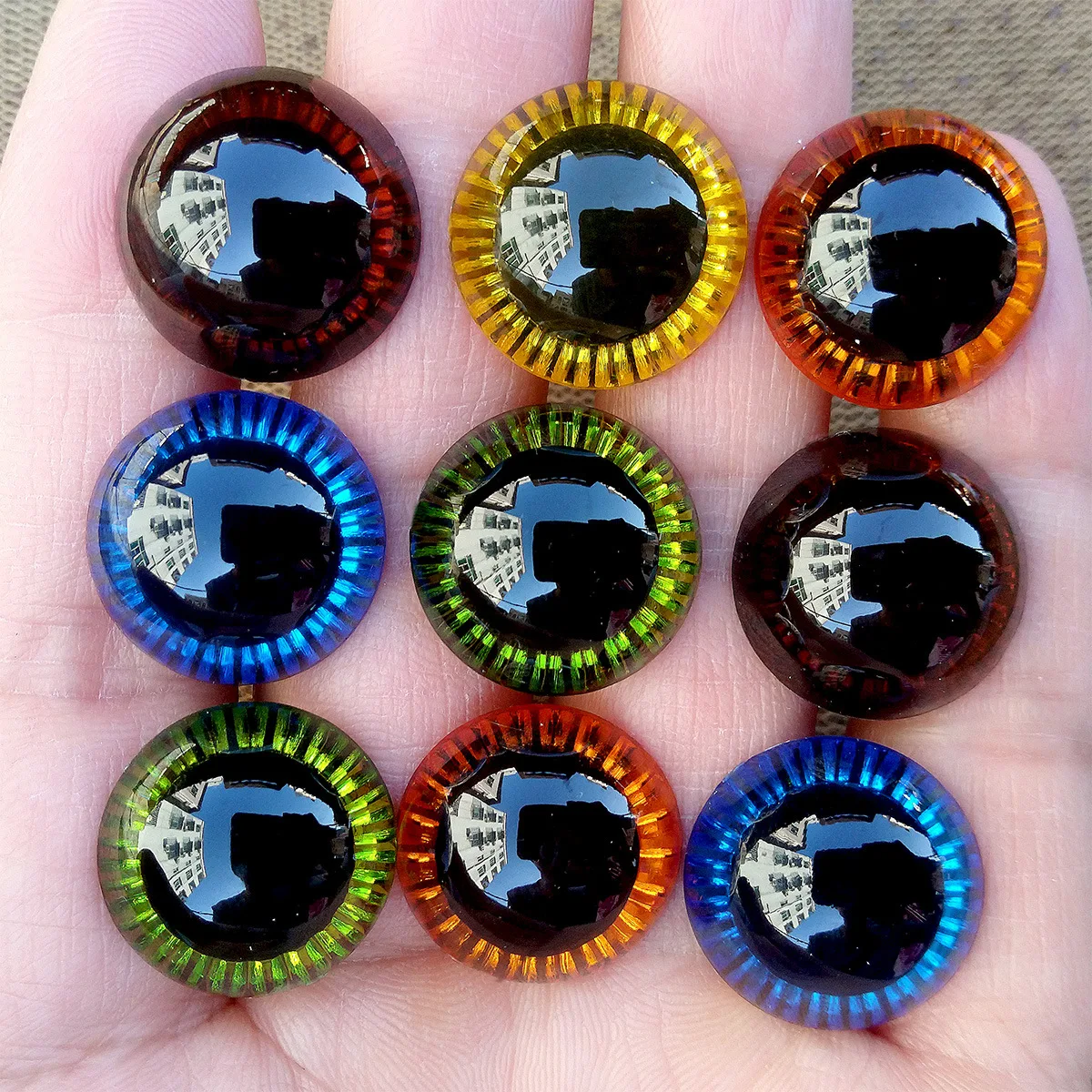 11-15MM Doll Clothes Accessory Eyes Doll Radiant Eyeball Cotton Animals Doll DIY Eyes 10pcs/5pairs