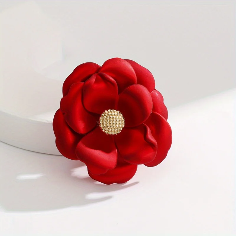 Neue Kreative Klasse Frauen Männer Blume Einfarbig Brosche Abzeichen Mode Elegante Dame Emaille Floral Pin