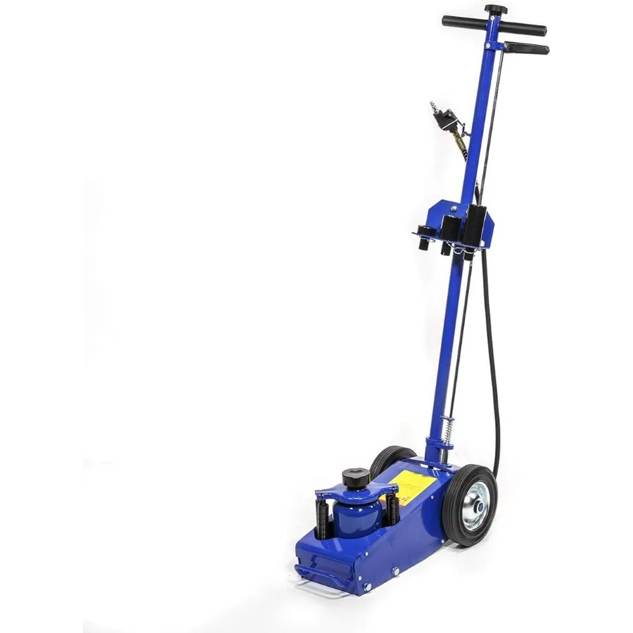 

Stark USA 22 Ton Hydraulic Floor Jack Air-Operated Axle Bottle Jack with 4 Extension Saddle Set Built-in Wheels Blue for Heavy-