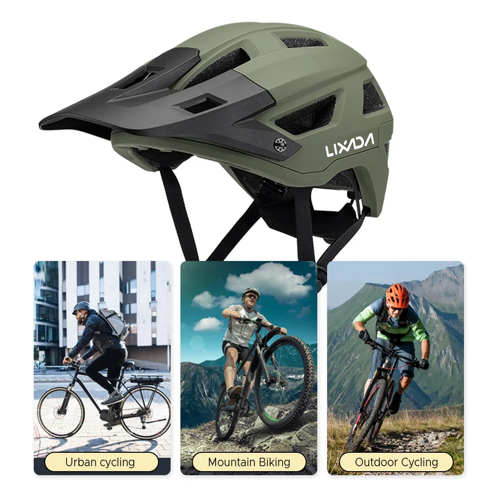 Lixada Fahrradhelm Herren Damen MTB Rennradhelm 55–61 cm verstellbares Zifferblatt abnehmbares Visier Belüftung 14 Belüftungsöffnungen Fahrradhelm – Detail 26