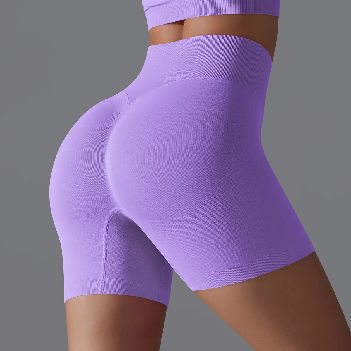 

Women's High Waist Ribbed Fitness Shorts Seamless Summer Yoga Workout Tights Slimming Trainning Short Leggings Gym Shorts 2024