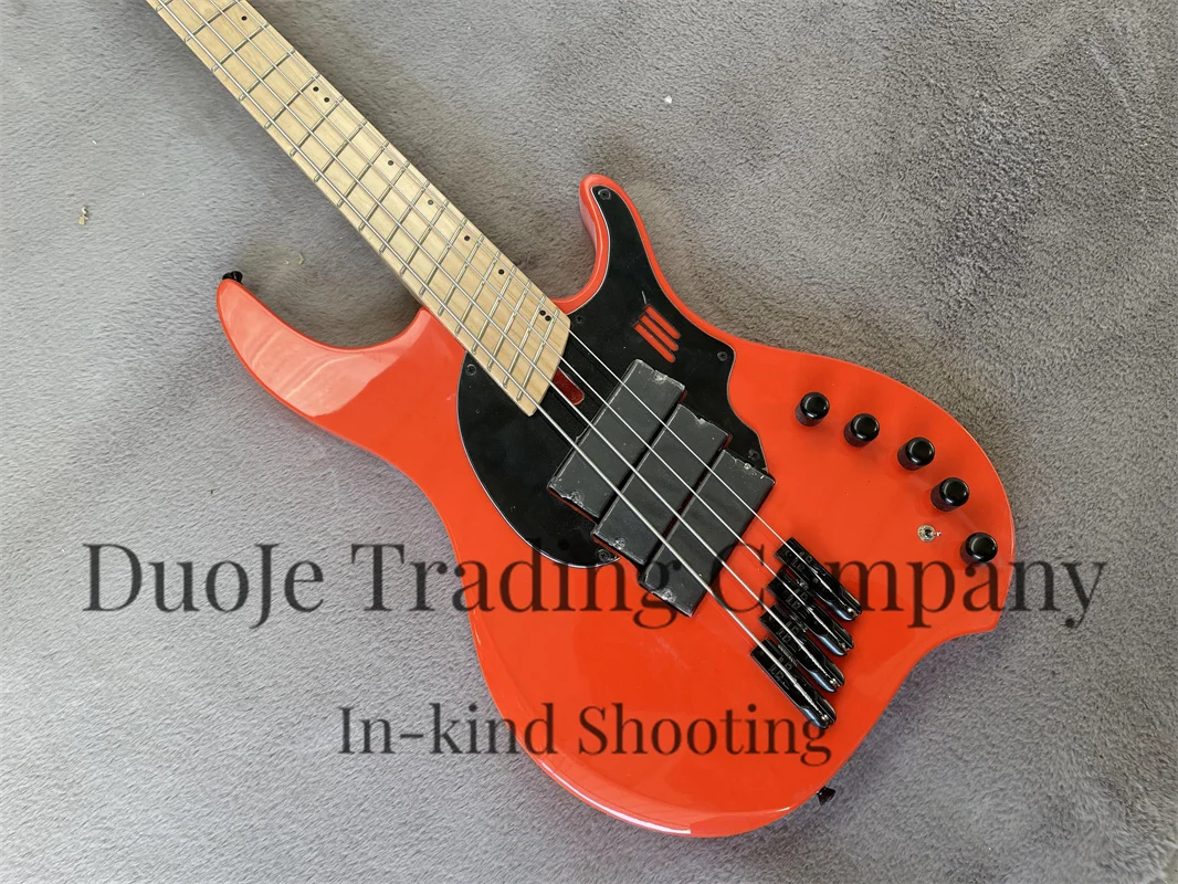 Orange Bass Ding W4 string bass Maple fingerboard Black Single bridge Active Battery case 3 piece pickup factory custom