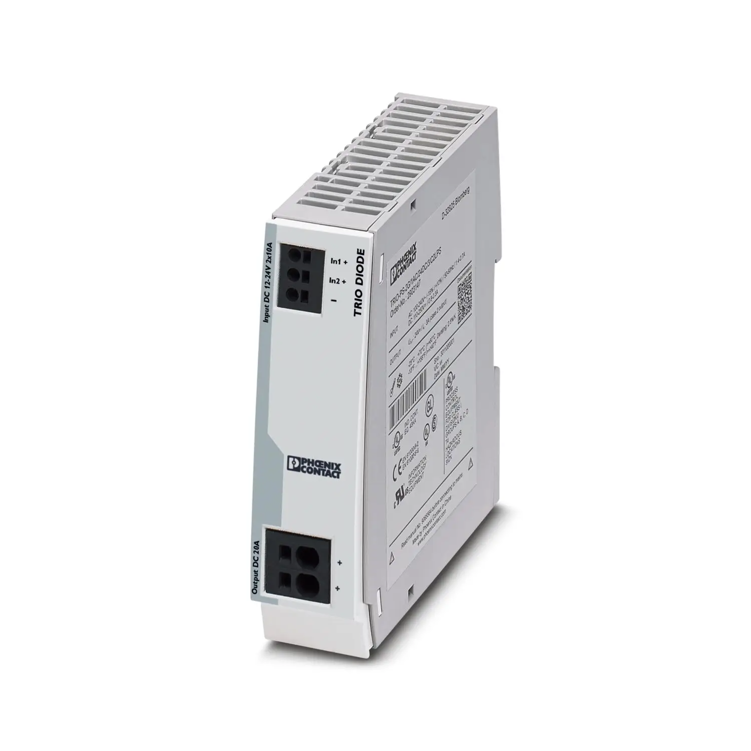 

2907380 TRIO2-DIODE/12-24DC/2X10/1X20 - Redundancy module