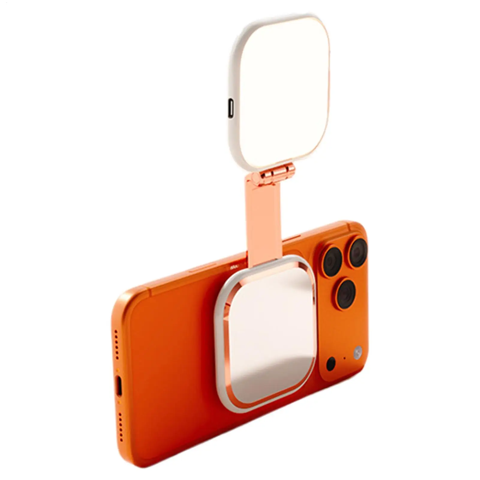 

Selfie Mirror For Phone 3 Levels Portable Adjustable Rechargeable Lamp Magnetic Mirror Selfie Light For Video Recording Live