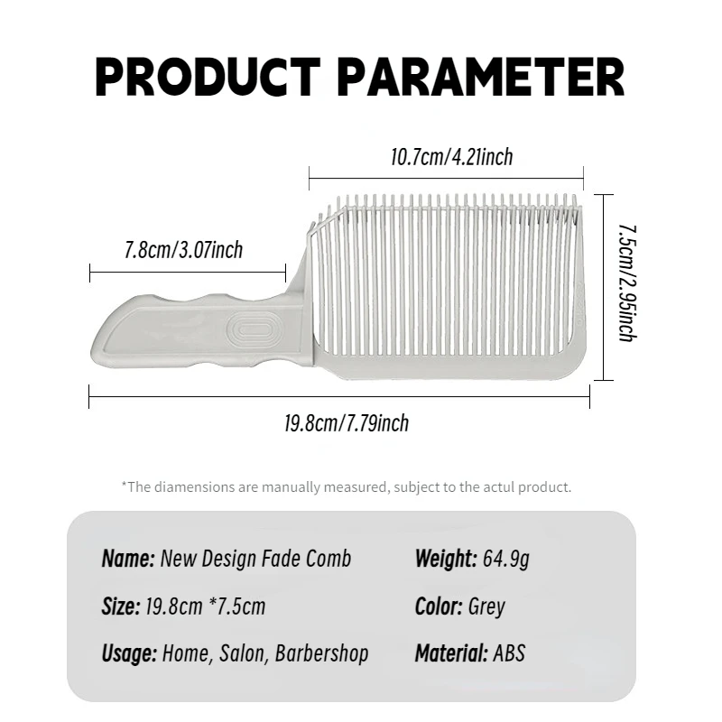 New Curved Fading Comb Heat-resistant Haircut Clipper Comb For Men Professional Barber Flat Top Fade Combs Salon Styling Tools