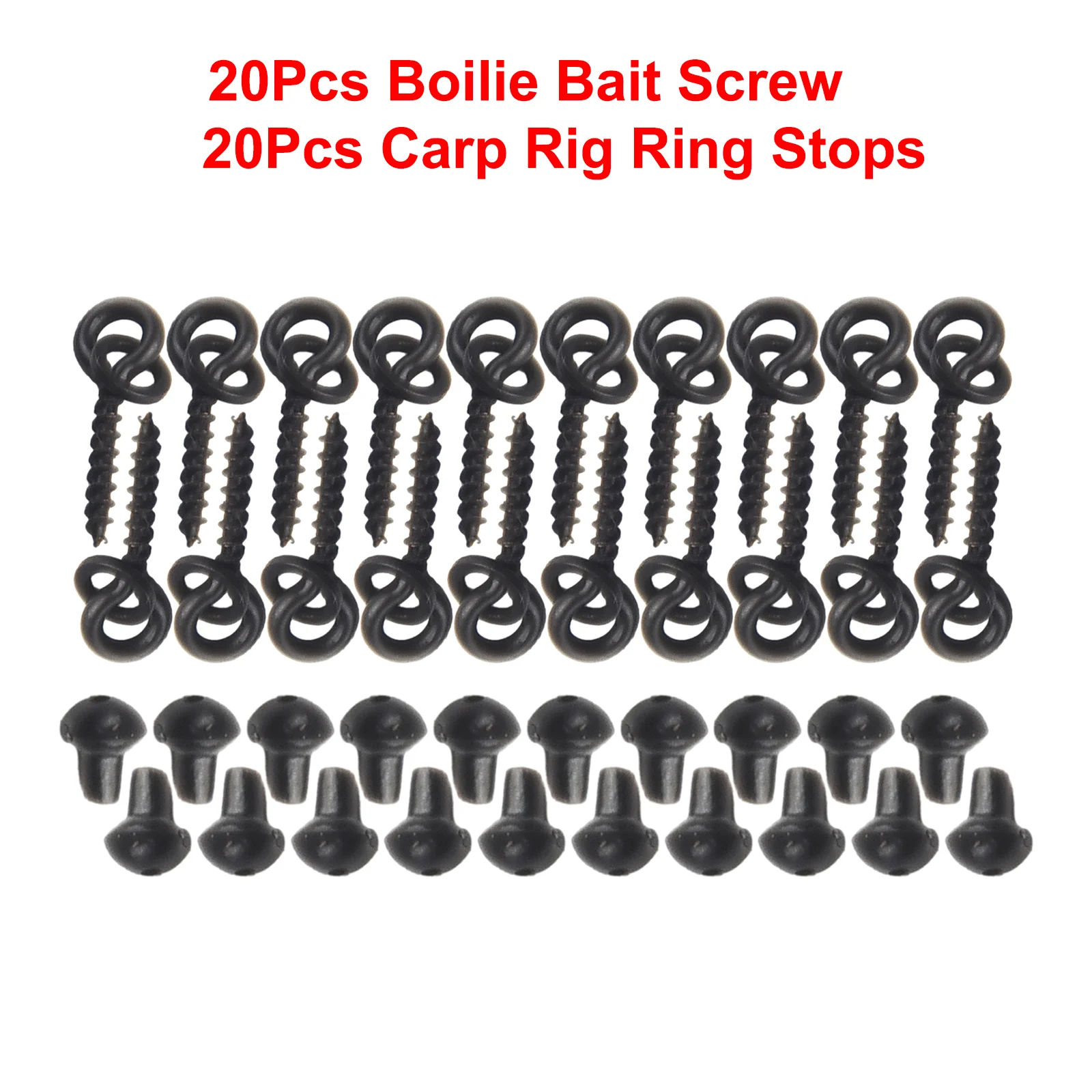 Useful Carp Fishing Accessories 40Pcs Accessories Fitting Pro Stops Beads Buffer Hook block Hot sale Parts Rig Stop