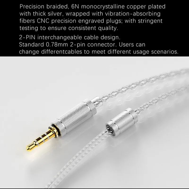 سماعة Lafitear LV 1 Planar + 1DD Dynamic Driver HiFi داخل الأذن IEM Earbud كابل مفرد من النحاس الكريستالي مع ميكروفون