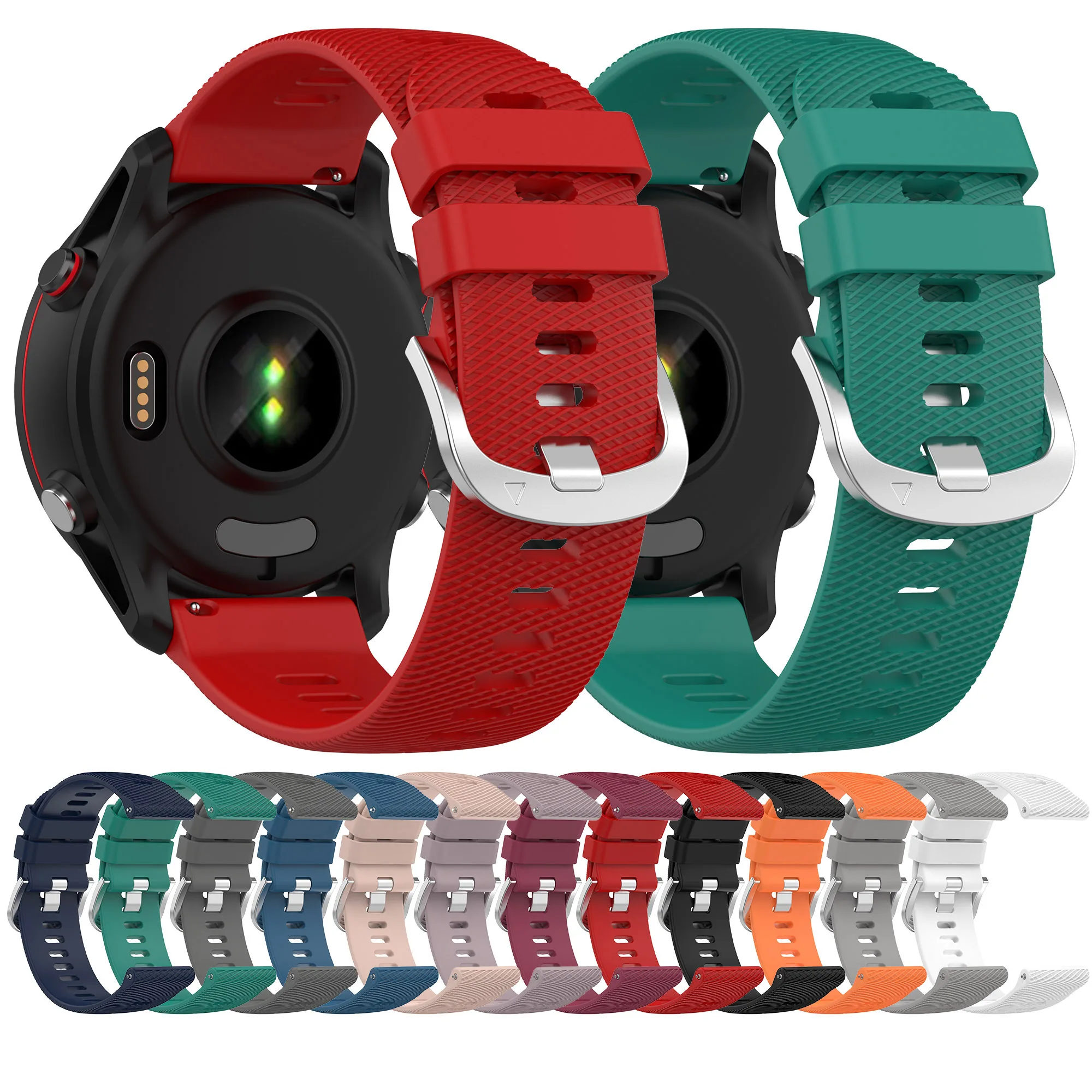 18mm 22mm Watchband For Garmin Forerunner 255/265 Silicone SmartWatch Band Wrist Strap Bracelet For Garmin Forerunner 255S/265S image 2