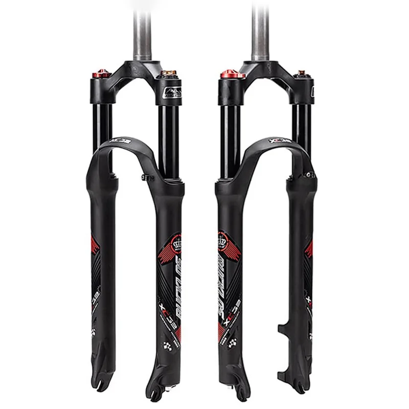 

Mountain Bike Front Fork Aluminum Alloy Suspension 115mm Travel Bicycle Forks Adjustable Preload 26/27.5/29 Inch Mountain Bikes