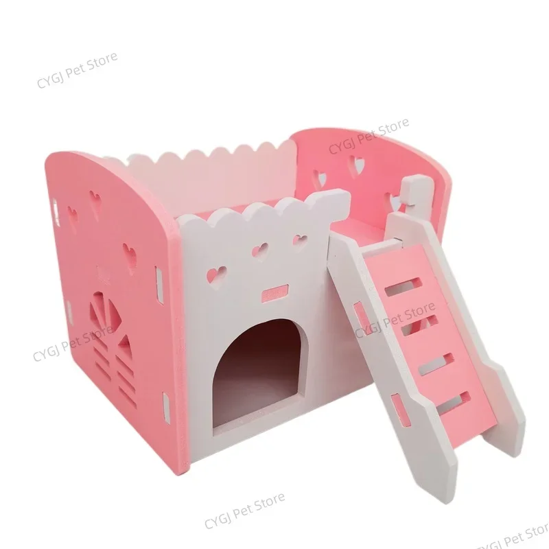 Assembled Hamster Slide Toy Guinea Pig Golden Bear Funny Breathable Hamster House Nest Chinchillas Wholesale Hamster Accessories