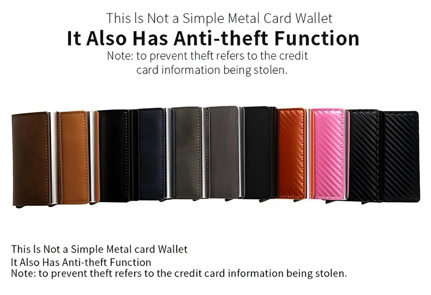 Men's Card Wallet RFID Anti-theft Brush Pop-up Aluminum Alloy Card Holder 1 image 2