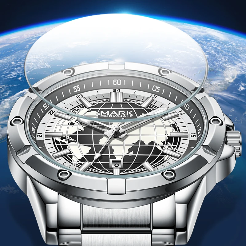 مارك فيرويل ساعة للرجل 5130 الأعمال الجديدة كوارتز ساعات المعصم موضة الأرض الهاتفي التقويم مقاوم للماء ساعة رجالية Reloj Hombre