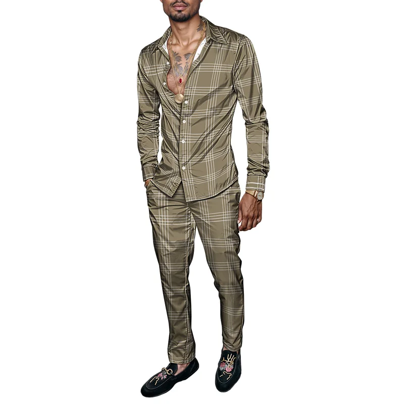 Spring And Autum Simple 3D Print Men Harajuku Clothing Suits Tracksuit Long Sleeve Shirt Long Pants Two Piece Sets Clothing