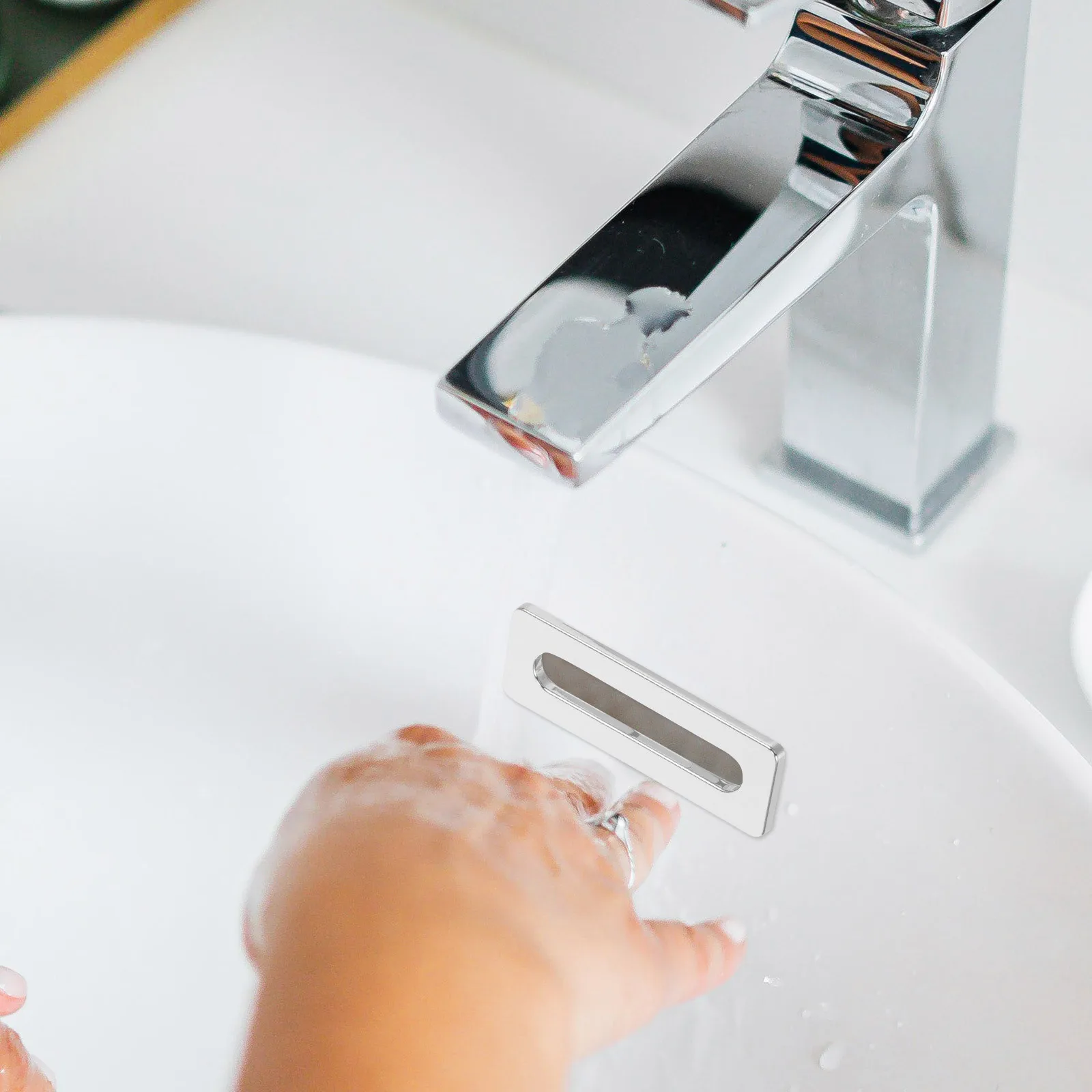 

2Pcs Basin Overflow Ring Cover Plastic Elegant Design Easy Install for Kitchen Bathroom Sink Basin Overflow Ring