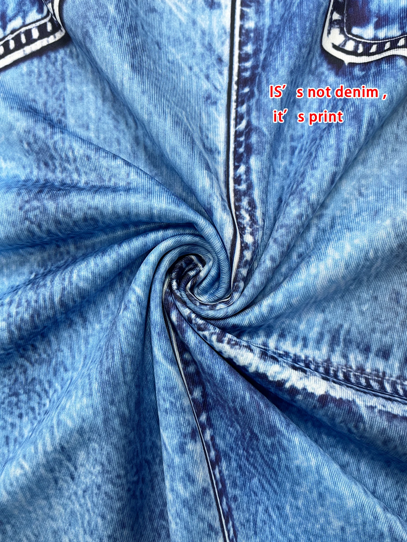 Damen-Cami-Top mit Spaghettiträgern und Jeans-Print, lässiges Tanktop mit U-Ausschnitt, Sommer-Camisole für den Alltag, lässiges Outfit für den Urlaub für Frauen – Detail 4