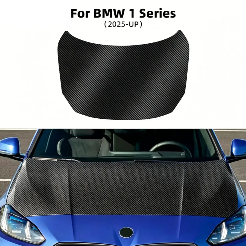 Car Engine Hood Bonnet Stciker for BMW 1 Series F70 2025-up TPU Protection Film Carbon Texture Exterior Kit Anti-scratch