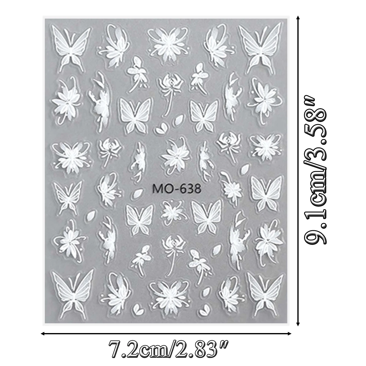 Autocollants pour ongles papillon et fleurs en relief 5D blanc, 3/6 feuilles, autocollants auto-adhésifs Style dentelle féerique pour Nail Art, pour manucure en Gel