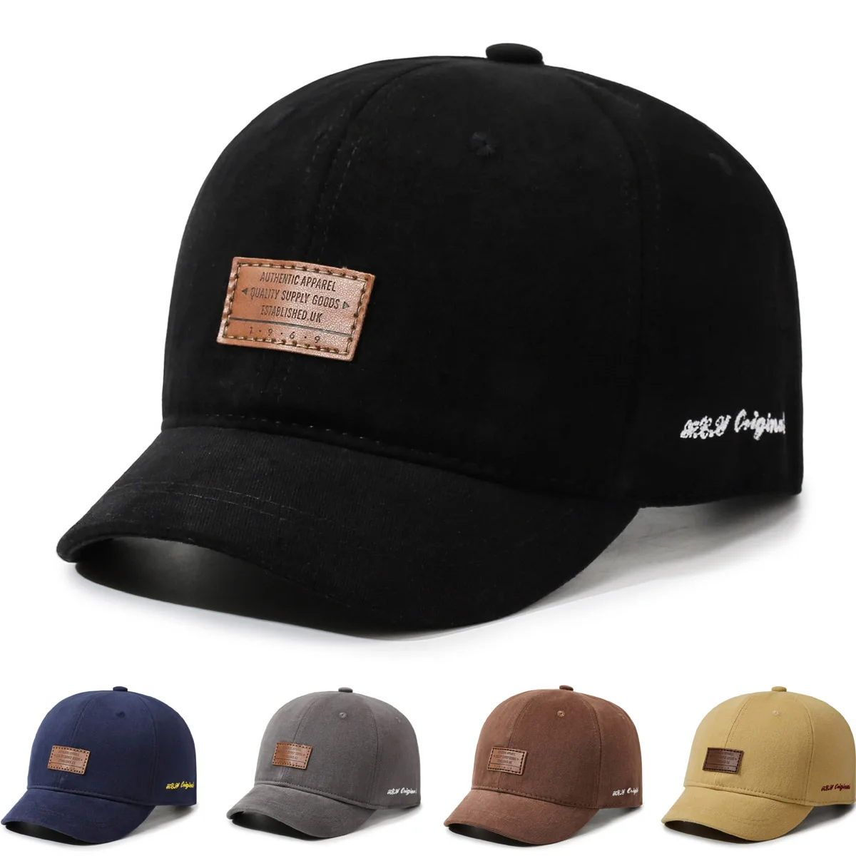 Fashionable Leather Label Visors Cap Men Women Short Brim Hat Outdoor Sun Protection Street Caps Unisex Strapback Hip Hop Hats
