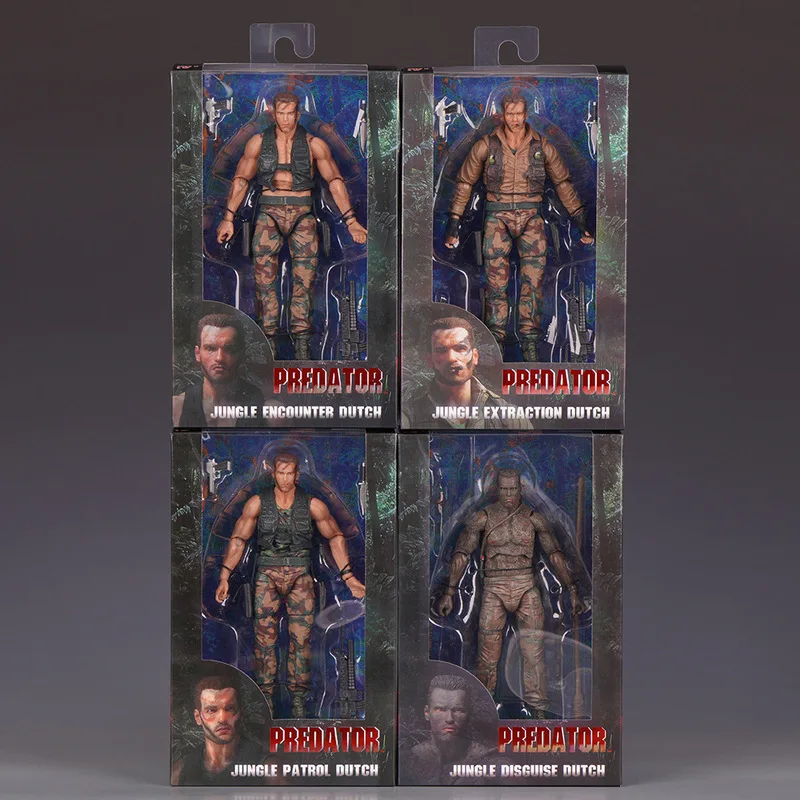 Figura de Acción Neca Predator Jungle Extraction Dutch, 30.º Aniversario, Arnold Schwarzenegger, Modelo Coleccionable de PVC para Exhibición