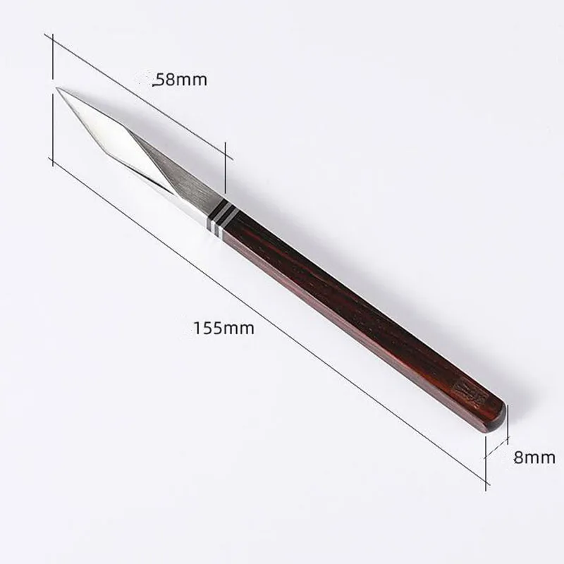 1Pcs Tea Knife Stainless Steel Damascus Pu Erh Tea By Hand Wooden Handle Pry Tea Cone Of Chinese Style Gift