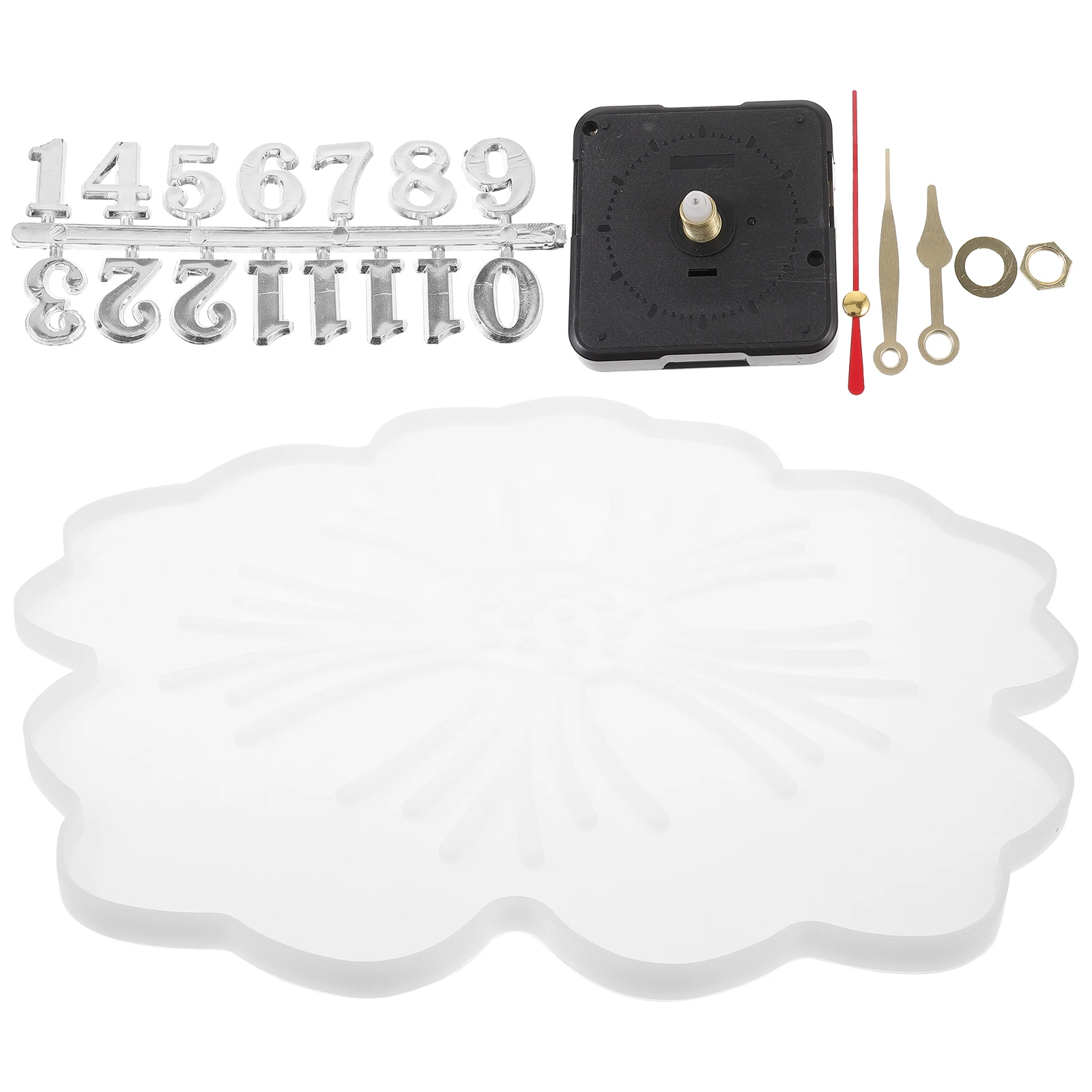 

Clock Mechanism Mould Flower Shape Mold for Resin Accessory DIY Casting Pattern Silicone