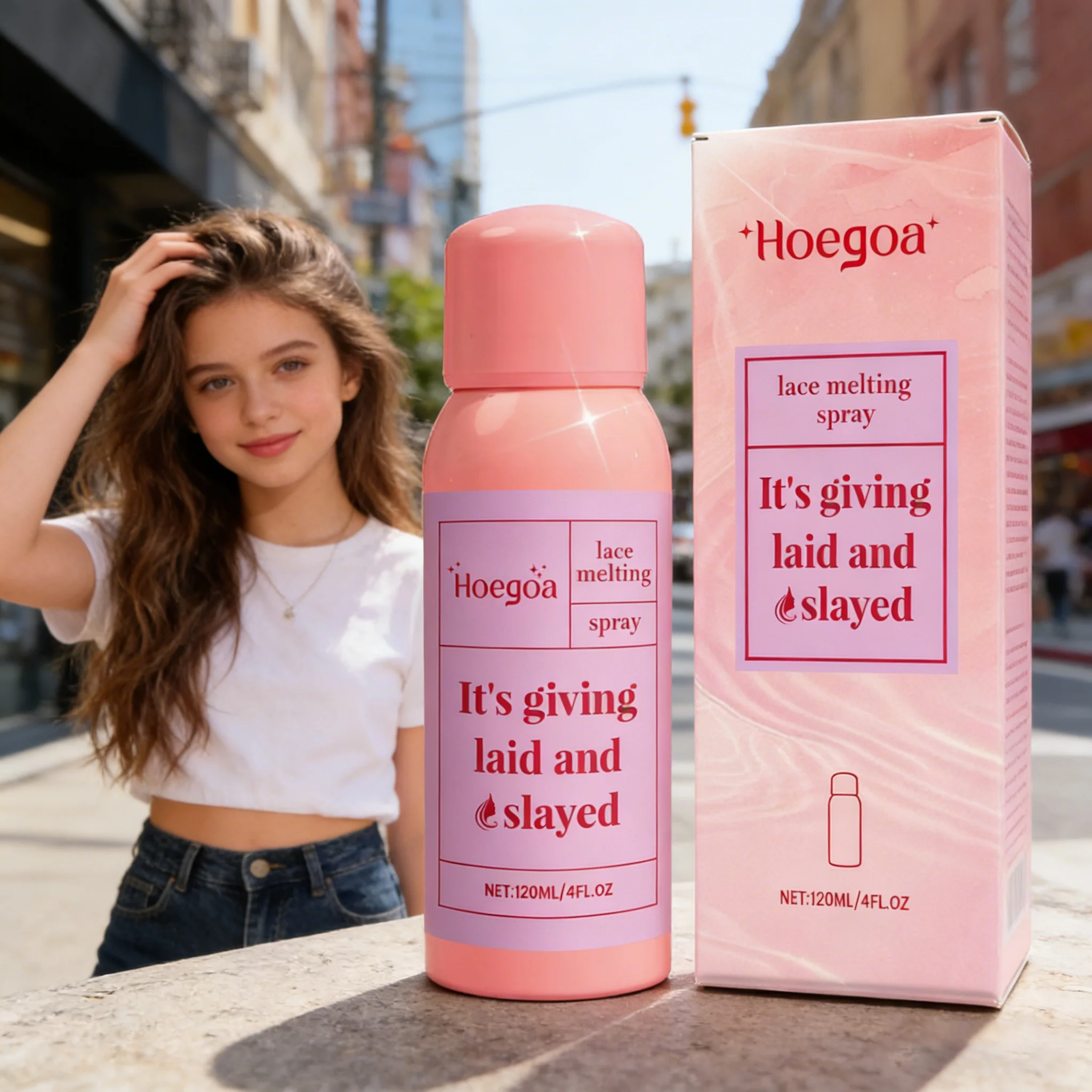 Wig Adhesive Spray Lace Front Melting Spray Waterproof Shaped Invisible Fit Lightweight Non-Residue Moisturizing Scalp Lace Glue