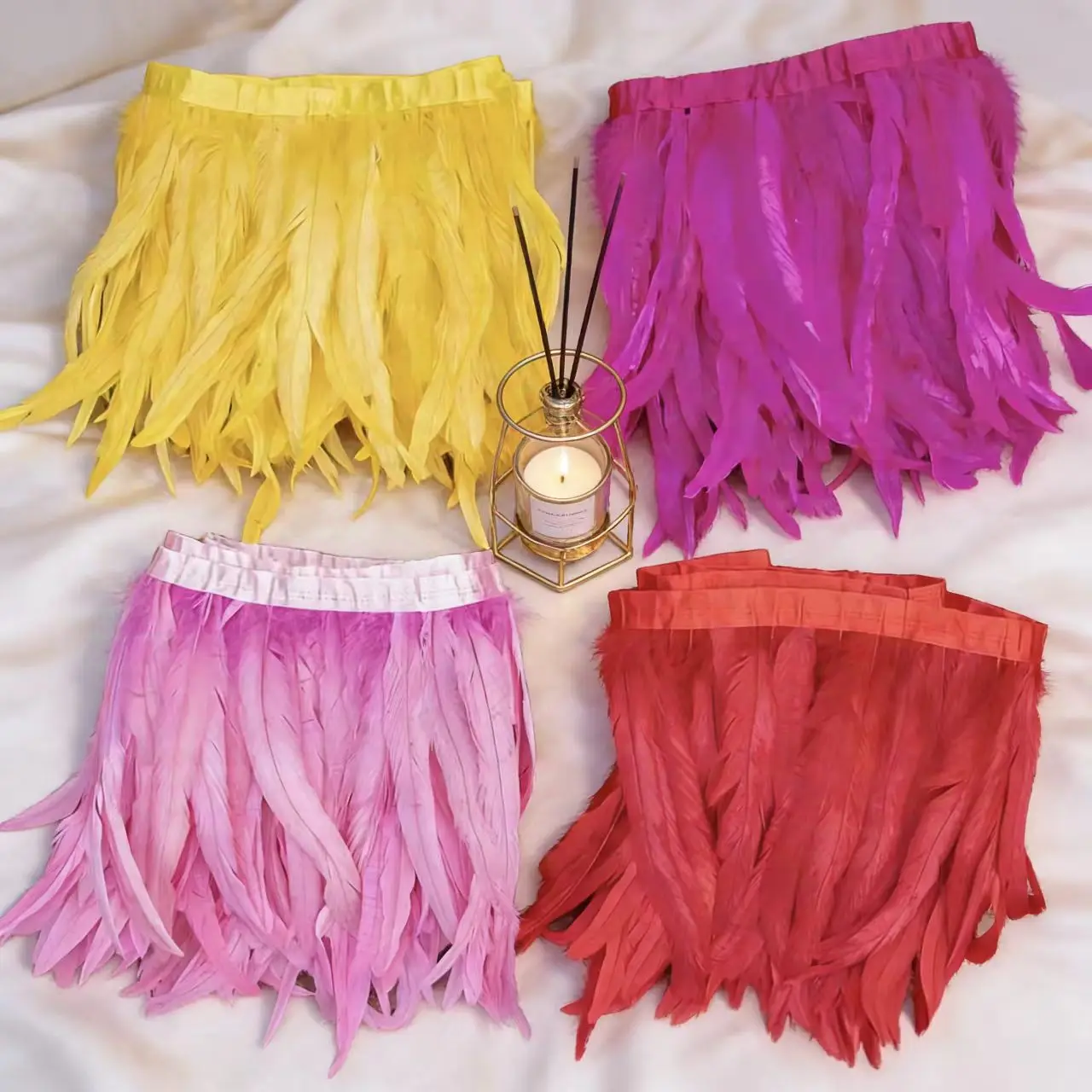 

1/2/6/10M Rooster Pheasant Tail Feathers Wholesale Trim Fringe 25-30cm Carnival Party Costume Ribbon Chroma Crafts Decoration