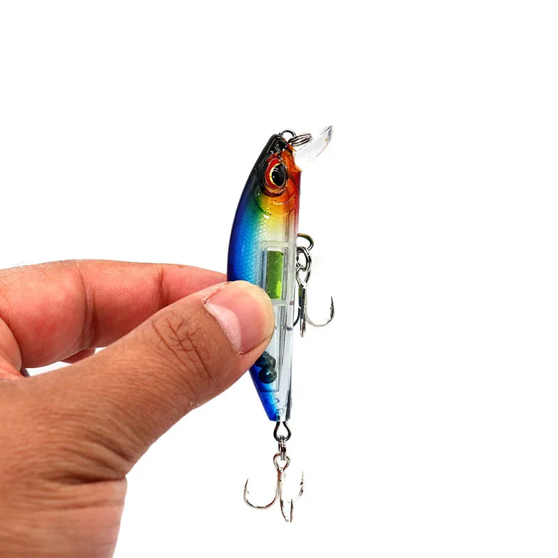 

1pcs Laser Minnow Bait 70mm 11g Luminous Fishing Lure Artificial Hard Bait Diving Crankbait Wobbler Lure Glow Fishing Lures