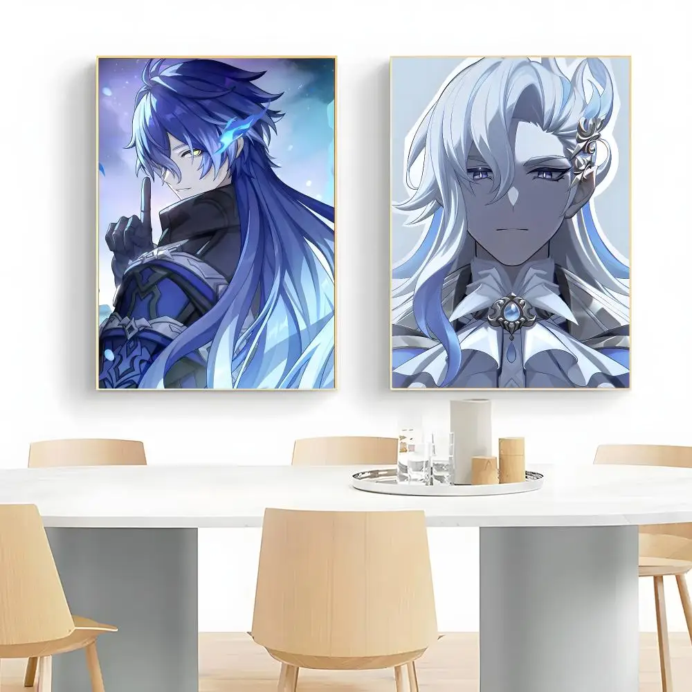 fantasy game G-Genshin Impact Neuvillette Poster Wall Art Print Decorative Mural Home Decor Gift Unframed