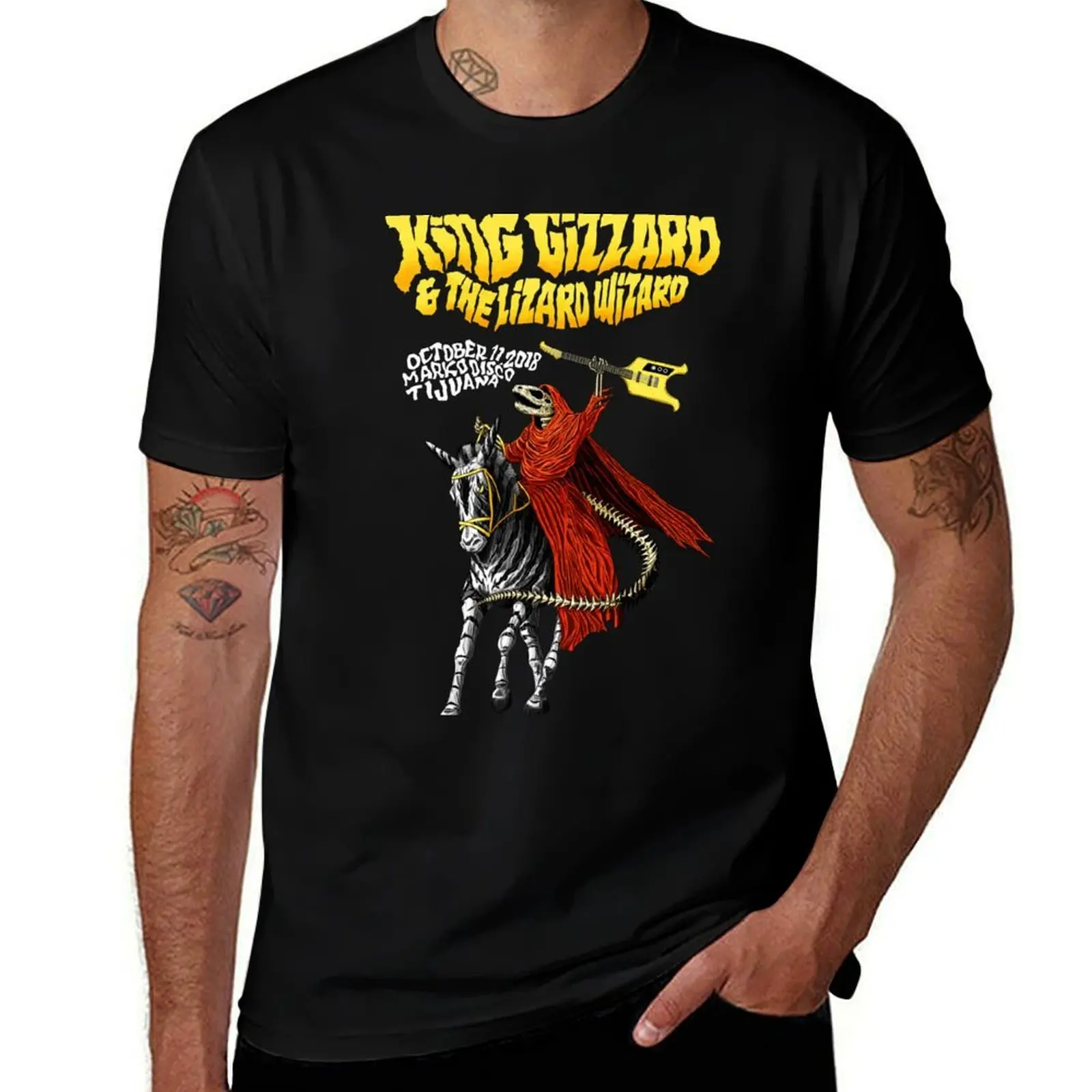 

King Gizzard & The Lizard Wizard @ Tijuana T-Shirt t shirts for man cotton funny funny t shirts dark humor T-Shirt