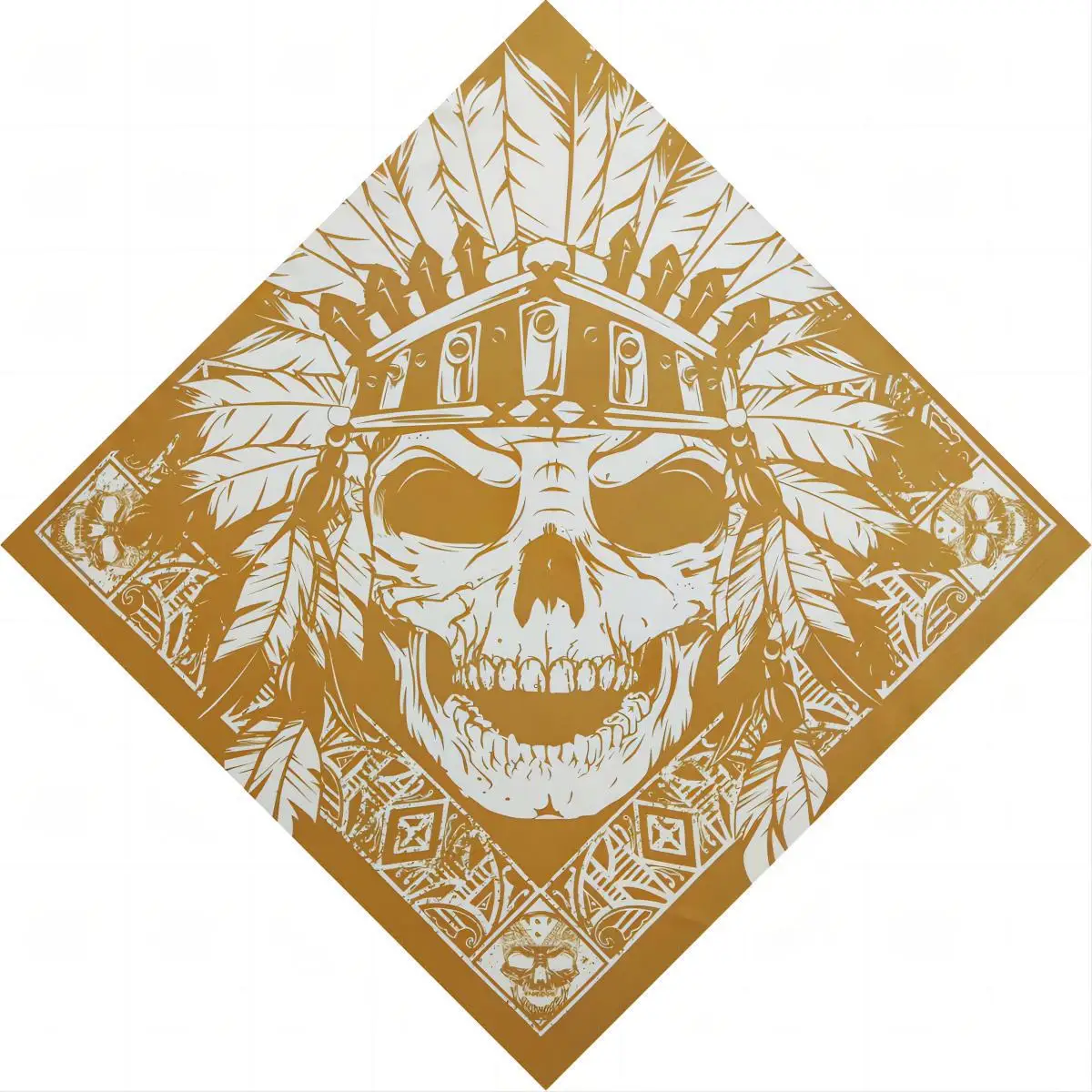 Skull Bandana Square Scarf New Design Hip Hop 100% Cotton Headband Gifts For Women/Men/Boys/Girls High Quality