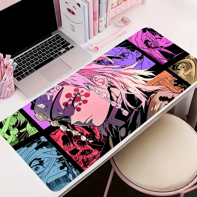 لوحة ماوس أنيمي ألعاب D-demon Slayer Tengen Uzui ماوس الوسادة حصيرة مكتبية للكمبيوتر وخزانة المكتب لوحة المفاتيح
