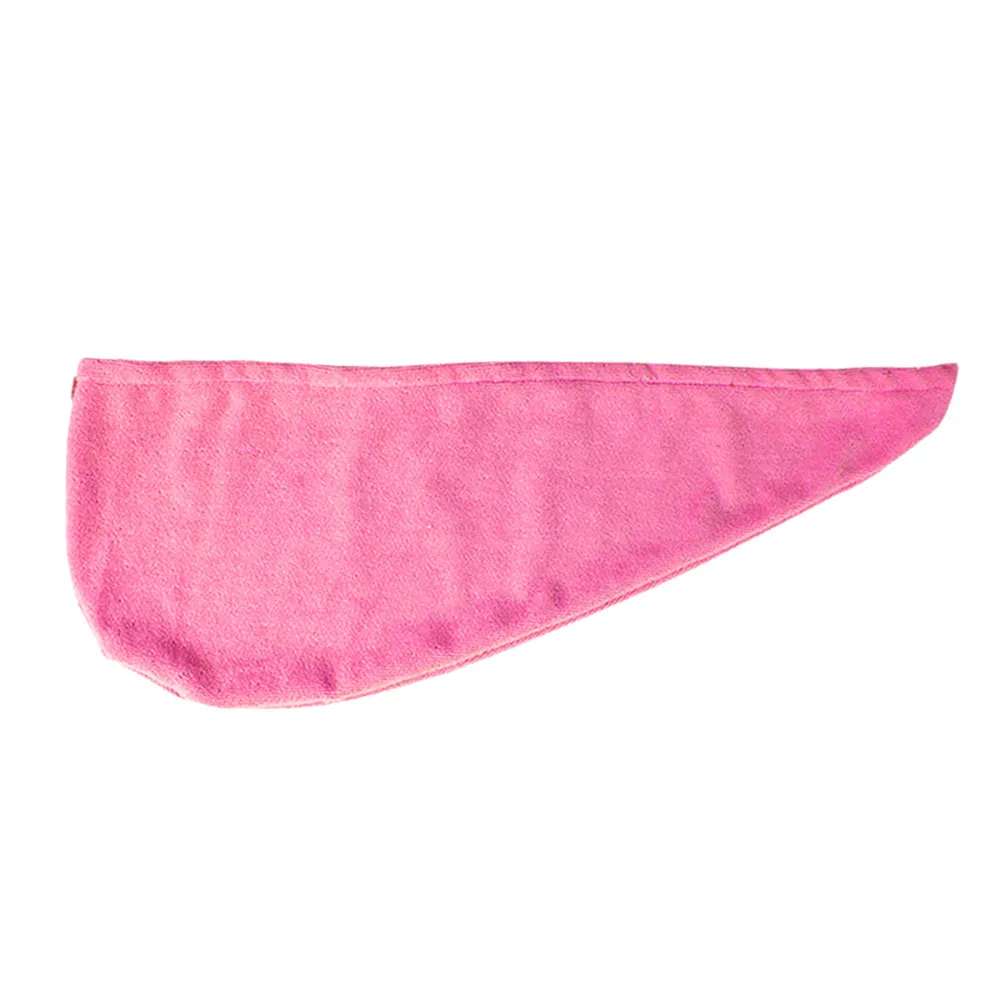 Microfiber Hair Towel Cap Fast Drying Ultra Wicking Thick Soft Gentle on Hair Skin Home Gym Travel Use Rose Red