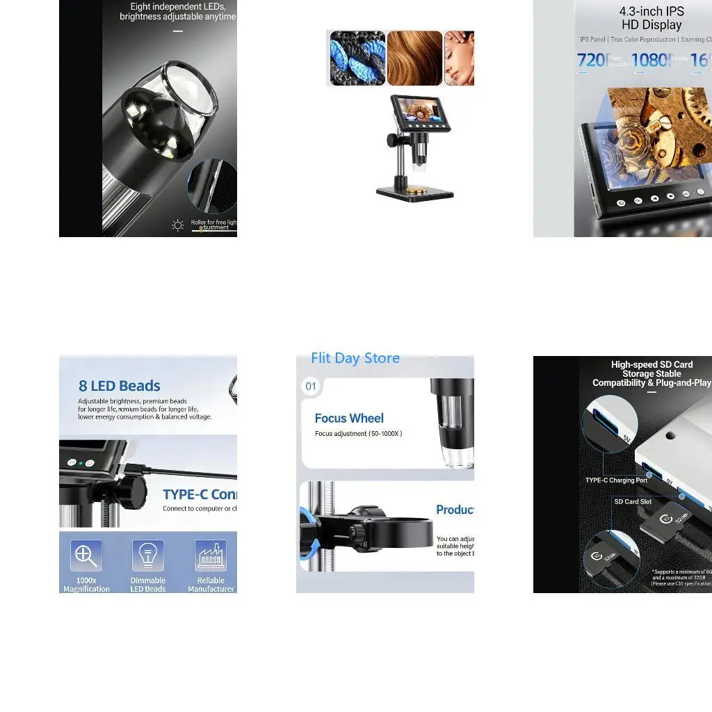 F92C 4.3 Display Panel Digital Microscope Great For Learning And Work Applications