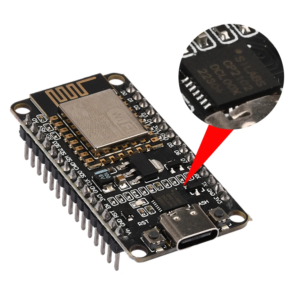 Módulo sem fio Micro USB Tipo-C, NodeMCU, Lua V3, Wi-Fi, Internet das Coisas Development Board, Baseado em Pin, ESP8266, CP2102