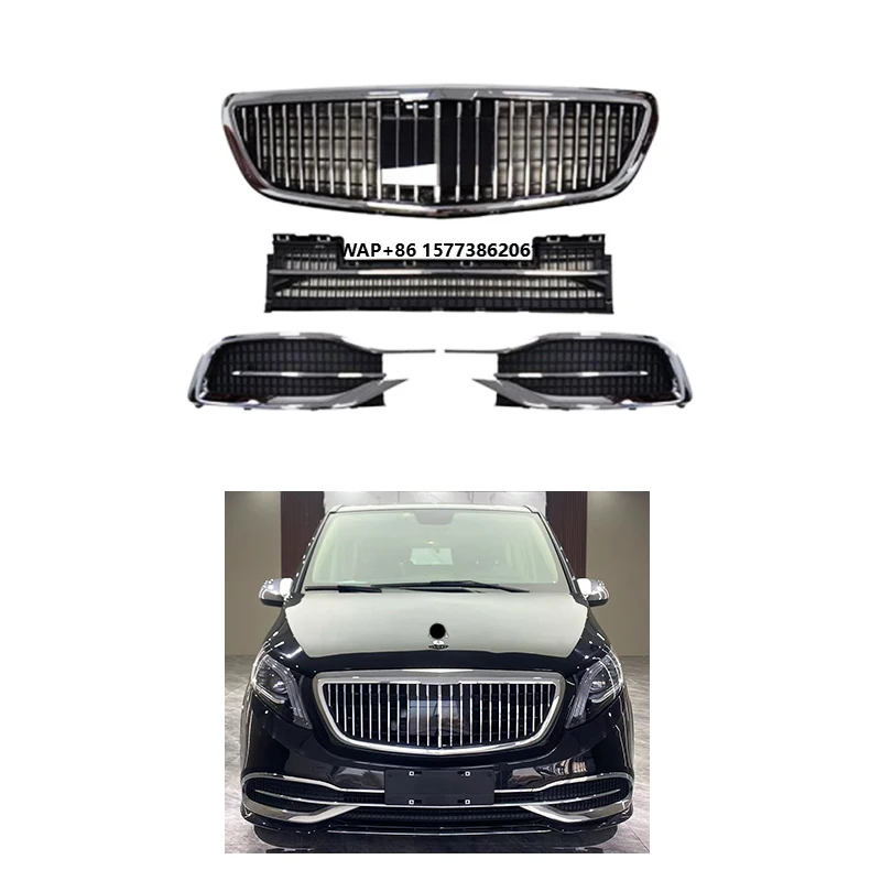 

2020 Model Mbach Style W447 Car Modification Grille Kit Non-Destructive Bumper with Fog Light Cut-Outs 2014-2024